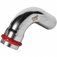Угольник однораструбный ROMMER 90° НПр 28 мм из нержавеющей стали, RSS-0002-000028
