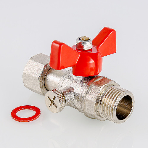 Кран шаровой VALTEC 1/2" × 1/4" ВР/НР, для манометра (VT.806.N.0402)