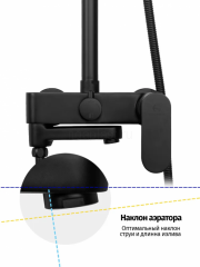 Душевая система Grocenberg GB7011 Черный матовый 5.002