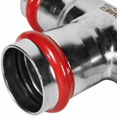 Тройник переходной ROMMER ВПр 28 x 28 x 22 мм из нержавеющей стали, RSS-0014-282822