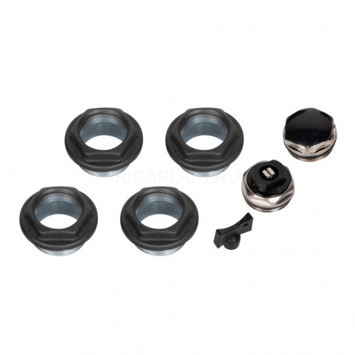 Комплект монтажный Royal Thermo 1" х 3/4", черный