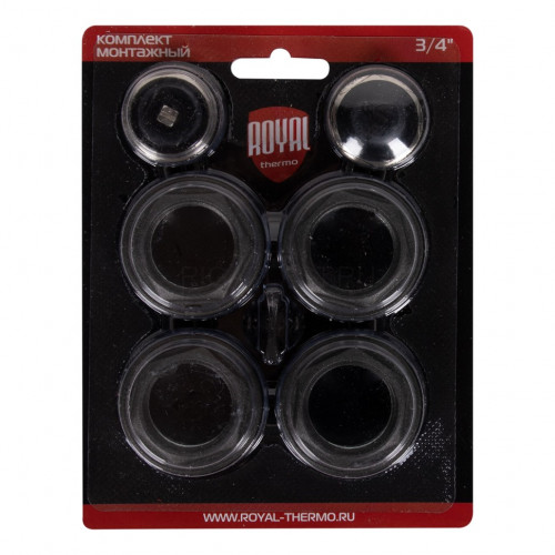 Комплект монтажный Royal Thermo 1" х 3/4", черный
