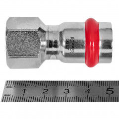 Переходник с накидной гайкой ROMMER ВПр-ВР 18 мм x 1/2" из нержавеющей стали, RSS-1026-001812