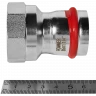 Переходник ROMMER ВР 35 мм x 1 1/4" из нержавеющей стали, RSS-0022-035114