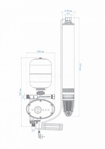 Система интеллектуального водоснабжения ЧАСТОТНИК PREMIUM 55/75 Джилекс
