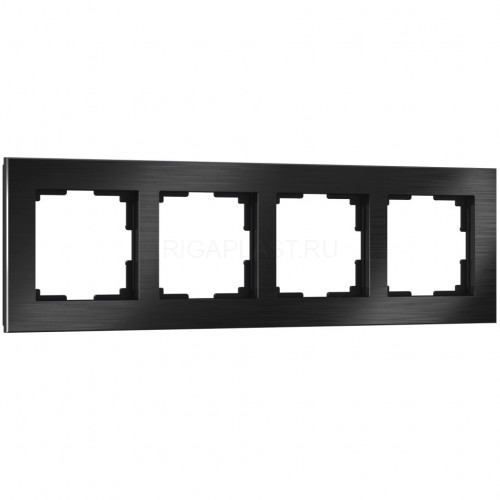 Рамка на 4 поста Werkel Aluminium (черный алюминий) W0041708