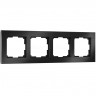 Рамка на 4 поста Werkel Aluminium (черный алюминий) W0041708