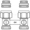 Узел Multiflex F ZB 3/4" х 1/2" НР, прямой, никелированный Oventrop