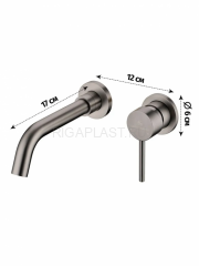 Смеситель встраиваемый для раковины Grocenberg GB511BG Графит