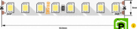 Лента светодиодная ПРО 2835, 128 LED/м, 11,5 Вт/м, 24В , IP20, Цвет: Холодный белый