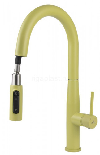 Смеситель для кухни Vita Yellow с подачей фильтрованной воды и выдвижной лейкой KAISER 43344-22