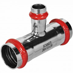 Тройник переходной ROMMER ВПр 28 x 15 x 28 мм из нержавеющей стали, RSS-1014-281528