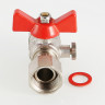 Кран шаровой VALTEC 1/2" × 1/4" ВР/ВР, для манометра (VT.807.N.0402)