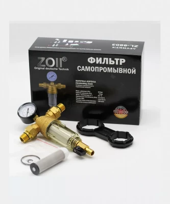 Фильтр свободного вращения с манометром для холодной воды 1/2 Zoll Zl-8803