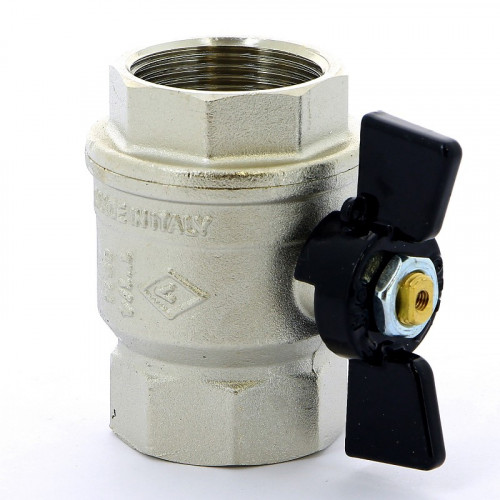 Кран шаровой ВВ 1 1/4" бабочка NEW JERSEY серия 912 полный проход Bugatti