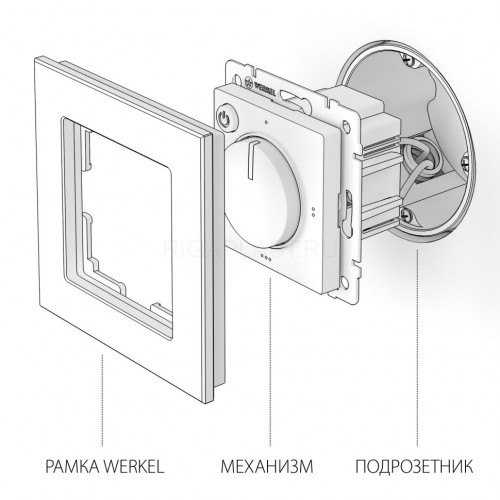 Терморегулятор электромеханический для теплого пола Werkel (белый) W1151101