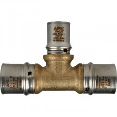 Тройник переходной 26х20х26 для металлопластиковых труб, прессовой STOUT SFP-0005-262026