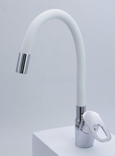 Смеситель для кухни ViEiR V243521-F, с гибким изливом, белый