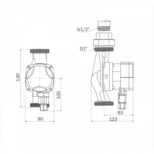 Циркуляционный насос Aquario PRIME-A1-156-130