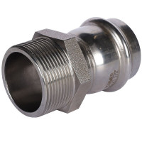 Переходник НР 42х1 1/2 из нержавеющей стали ROMMER