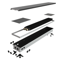 Конвектор внутрипольный ASKON КВП 110×250×4500 мм, без вентилятора