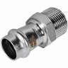Переходник ВПр-НР 18х3/4" из стали нержавеющей, прессовой ROMMER