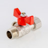 Кран шаровой VALTEC 1/2" × 3/8" ВР/НР, для манометра (VT.806.N.0403)