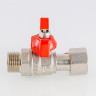 Кран шаровой VALTEC 1/2" × 3/8" ВР/НР, для манометра (VT.806.N.0403)