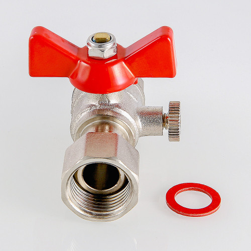 Кран шаровой VALTEC 1/2" × 3/8" ВР/НР, для манометра (VT.806.N.0403)