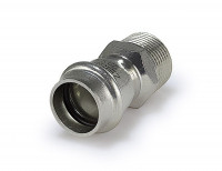 Переходник пресс с наружной резьбой 15х1/2" из нержавеющей стали ZEISSLER ZTI.501.001504