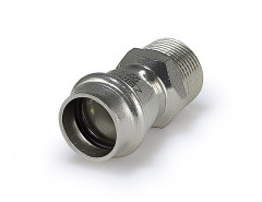 Переходник пресс с наружной резьбой 15х1/2" из нержавеющей стали ZEISSLER ZTI.501.001504