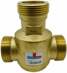 Клапан термостатический смесительный для напольных котлов 1 1/4 НР 55°С ZEISSLER