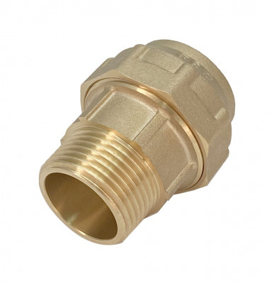 Муфта прямая латунная с наружной резьбой ПНД 32х1" Millennium PFBM3210 (715 1")