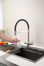 Смеситель для кухни HansenPRO HL15089-G, с подключением к фильтру, с гибким изливом, сатин