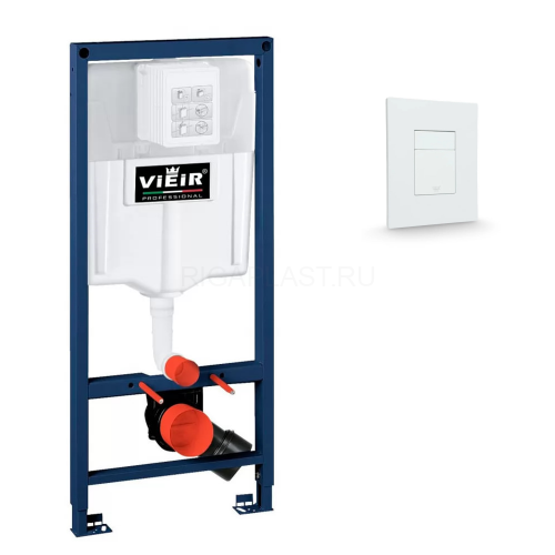 Инсталляция для унитаза Vieir VRQ79 3 в 1 с панелью смыва VRQ67-5F, белый