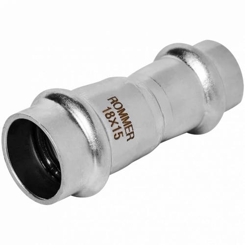 Муфта переходная ВПр 18х15 из стали нержавеющей, прессовой ROMMER