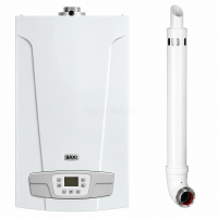 Котел газовый настенный BAXI ECO-4S 24 F двухконтурный, 7659670-- + Комплект дымохода "антилед"