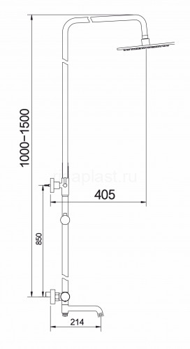 Душевая система HansenPRO HL33098-P, графит