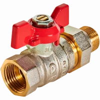 Кран шаровой с американкой ВР/НР 1 1/4", бабочка ROMMER