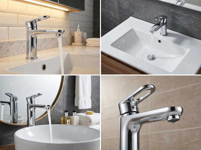 Смеситель для раковины HANSEN HL10016, хром