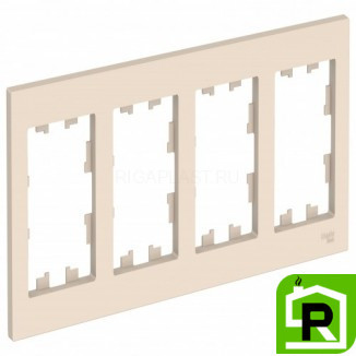 Рамка 4-ая (четверная), Бежевый, серия Atlas Design, Schneider Electric