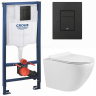 Инсталляция Grohe 38811KF0 + унитаз Ganzer GZ19321 безободковый с сиденьем