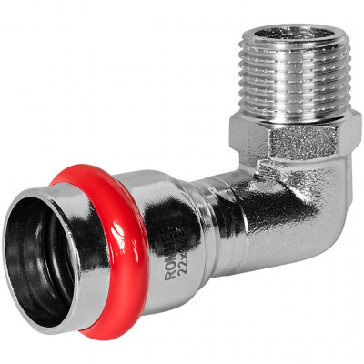 Угольник-переходник ROMMER ВПр-НР 22 мм x 1/2" из нержавеющей стали, RSS-1010-002212