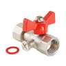 Кран шаровой VALTEC 1/2" × 3/8" ВР/ВР, для манометра (VT.807.N.0403)