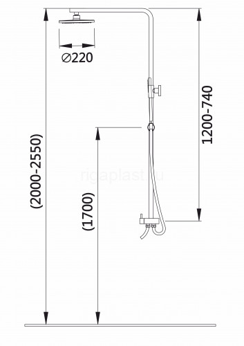 Душевая система HansenPRO HL34003, хром