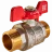 Кран шаровой НР/НР 3/4", бабочка ROMMER