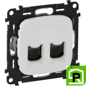 Розетка RJ45+RJ45 Legrand Valena Allure 753041+755425 Белая
