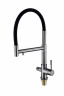 Смеситель для кухни HansenPRO HL15090-P, с подключением к фильтру, с гибким изливом, графит