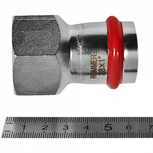Переходник ROMMER ВР 28 мм x 1" из нержавеющей стали, RSS-0022-000281