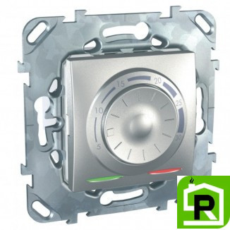 Термостат комнатный, Алюминий, серия UNICA TOP/CLASS, Schneider Electric